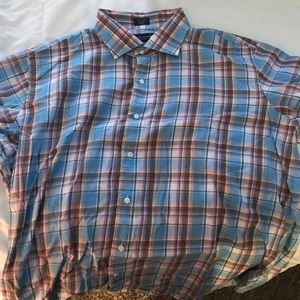 Peter Millar Plaid Mens Button Down